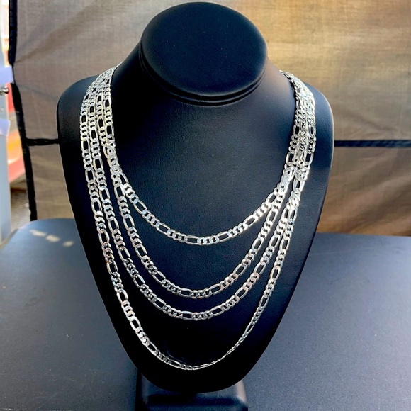 Sterling silver figaro chain